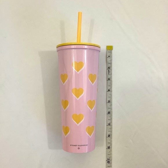 Stoney Clover Lane x Target Pink Heart Tumbler with Straw 24.7oz Stainless Steel - Picture 2 of 5